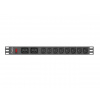 LANBERG POWER STRIP RACK PDU (1U, 16A,2XC19,8XC13)