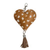 Mars & More Kľúčenka srdce Jeleň z hovädzej kože - 10 * 3 * 19cm - Mars & More