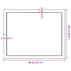 vidaXL Stolová doska svetlohnedá 80x60x(2-4)cm ošetrený masív hrany - Hnedá - 44751-186144