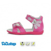 D.D.STEP dievčenské kožené sandále G075-354 dark pink 19-24