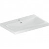 Geberit iCon - Umývadlo na dosku 750x480x160 mm, s prepadom, s otvorom na batériu, biela 501.848.00.1