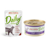 Almo Nature Daily Menu kapsička 6 x 70g + Daily Menu 6 x 85g - 30 % zľava - Daily Menu Kačacie a kuracie 6 x 70 g + pena s králičím 6 x 85 g