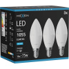 Mexen Nova 3x LED žiarovka E14, C37, 10W, Studená - 6500K, 1055 lm - L102-E14-1065-01x03