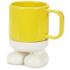 BALVI Hrnček s miskou Mr. Standy 27586, 300 ml, žltý