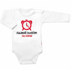 Body dlhý rukáv Najlepší budíček na svete, Baby Nellys, biele 80 (9-12m)