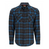 Košeľa SIMMS Santee Flannel Shirt Black/Br.Blue Pane Ombre Veľkosť: L