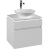 VILLEROY & BOCH Legato závesná skrinka pod umývadlo na dosku (umývadlo v strede), 2 zásuvky, 600 x 500 x 550 mm, White Matt, B56800MS