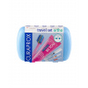 Curaprox Travel Set zubná kefka + CPS medzizubné kefky 2 ks + zubná pasta 10 ml darčeková sada, modrý