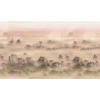 VLADILA Foggy Landscape Peach - tapeta