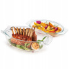 TESCOMA Oválny pekáč s poklopom GrandCHEF 35 x 21 cm , sklenený