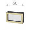 Casarredo CRAFT vysoká výklopná vitrína 50, W5046G, dub Sonoma/grafit