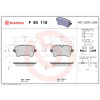 BREMBO Sada brzdových platničiek kotúčovej brzdy BREMBO P 85 118