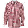 DAIBER JN 617 / Popelínová kockovaná košeľa s dlhým rukávom - bordeaux/white XL