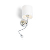 RENDL VERSINA s tienidlom biela chróm 230V LED E27 LED 15+3W 25° 3000K