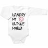 Body dlhý rukáv Handry mi kupuje matka, Baby Nellys, biele 62 (2-3m)