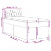 vidaXL Posteľný rám boxsping s matracom krémový 80x200 cm látka - Krémová - 220943-218665