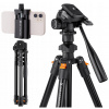 FOTOGRAFICKÝ STATÍV + DRŽIAK NA TELEFÓN K&F CONCEPT 162 cm TRIPOD + TAŠKA