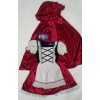 Kostým pre dievča - Dream si predstavte, že kostým s červeným kapucňou 128 (Kostým Redhine Hood 7 8 rokov 128 cm)
