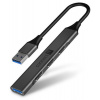 CONNECT IT USB-A hub, (1xUSB-A 3.0, 3xUSB-A 2.0), externí, ANTRACITOVÝ CHU-4050-AN