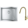 Súprava nerezový drez Grohe K700 31574SD1, kuchynská batéria Oltens Litla 35204800
