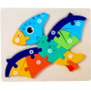 Vkladacie puzzle s číslami Dinosaurus