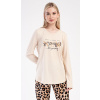 Vienetta Dámske pyžamo dlhé Laura: smetanová XXL