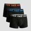 GymBeam Pánske boxerky FIT Trunks 3Pack Black - S