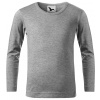 Malfini Long Sleeve 160 Detské tričko 121 tmavo šedý melír 134