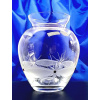 LsG-Crystal sklo Váza/ vázička broušenáú rytá 5 x Swarovski kamínky dekor Kanta WA-418 125 x 105 mm 1 Ks.