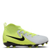 Nike Phantom Luna II Academy Firm Ground Football Boots Junior Silver/Volt 5 (38)