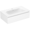 Mexen Orio, kúpeľňová skrinka 80 cm s umývadlom Vela, 1 zásuvka, biela matná, 91A10-08023-1-BF01-W23M01