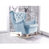 Kreslo na nožičkách Velvet Baby Blue