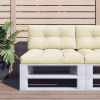 Poduška na palety krémová 80 x 40 x 12 cm textil Krémová 360603