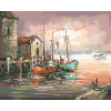 ZUTY Maľovanie podľa čísel - LODE V STAROM PRÍSTAVISKU Rámovanie: vypnuté plátno na rám, Rozmer: 40x50 cm