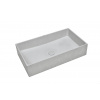 Swiss aqua technologies Umyvadlo na desku SAT Cemento 64x37 cm šedá bez přepadu CEM6437TS