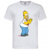 Stedman Comfort Pánske tričko Homer Simpson - S, Biela