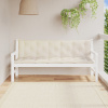 vidaXL Podložka na záhradnú lavicu, krémová 180x(50+50)x7 cm, oxford - Biela - 123270-69382