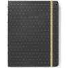 FILOFAX Notebook Moonlight, notes A5 s gumičkou, linajkový, 148x210mm, 56 listov, čierny s bodkami