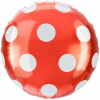 Balon fóliový 45cm červený bodky