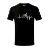 EKG horolezec - Tričko detské bavlnené - 134 cm/8 rokov ( Čierna )
