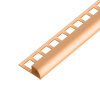 SP15/1 ukončovacia lišta C, štvrťoblúk, s vymedzovačom, ACARA, PVC karamel, 7 mm, 2,5 m