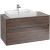 VILLEROY & BOCH Collaro závesná skrinka pod umývadlo na dosku (umývadlo vľavo), 2 zásuvky, 1000 x 500 x 548 mm, Arizona Oak, C01700VH