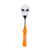 Halloweenska LED lampa - lebka na pružine - na batérie