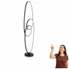 Podlahová lampa Globo Lighting SPIRA s integrovaným LED zdrojom 39 W, čierna