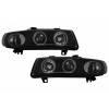 KITT Lightning Headlights suitable for SEAT Leon (1999-2004) / Seat Toledo (1999-2004) Angel Eyes Black CCFL