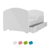 Dětská postel IGOR včetně úložného prostoru (Bílá), Včetně matrace, 160x80 cm, Bílá