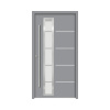 Hliníkovo-oceľové vchodové dvere bezpečnostné Demeter RC2 110 x 210 cm L sivé