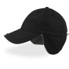 Atlantis Headwear Kšiltovka Techno Flap-S s ochranou uší, 6 panelová COT33022500299-black Černá UNI