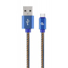 GEMBIRD CABLEXPERT USB 2.0 Kábel AM na typ C (AM/CM), 1 m, opletený, džínsy, blister, PREMIUM KVALITA CC-USB2J-AMCM-1M-BL Gembird