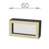 Casarredo CRAFT vysoká výklopná vitrína 60, W6046G, dub Sonoma/grafit